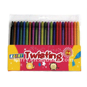 24 colores crayones de cera
